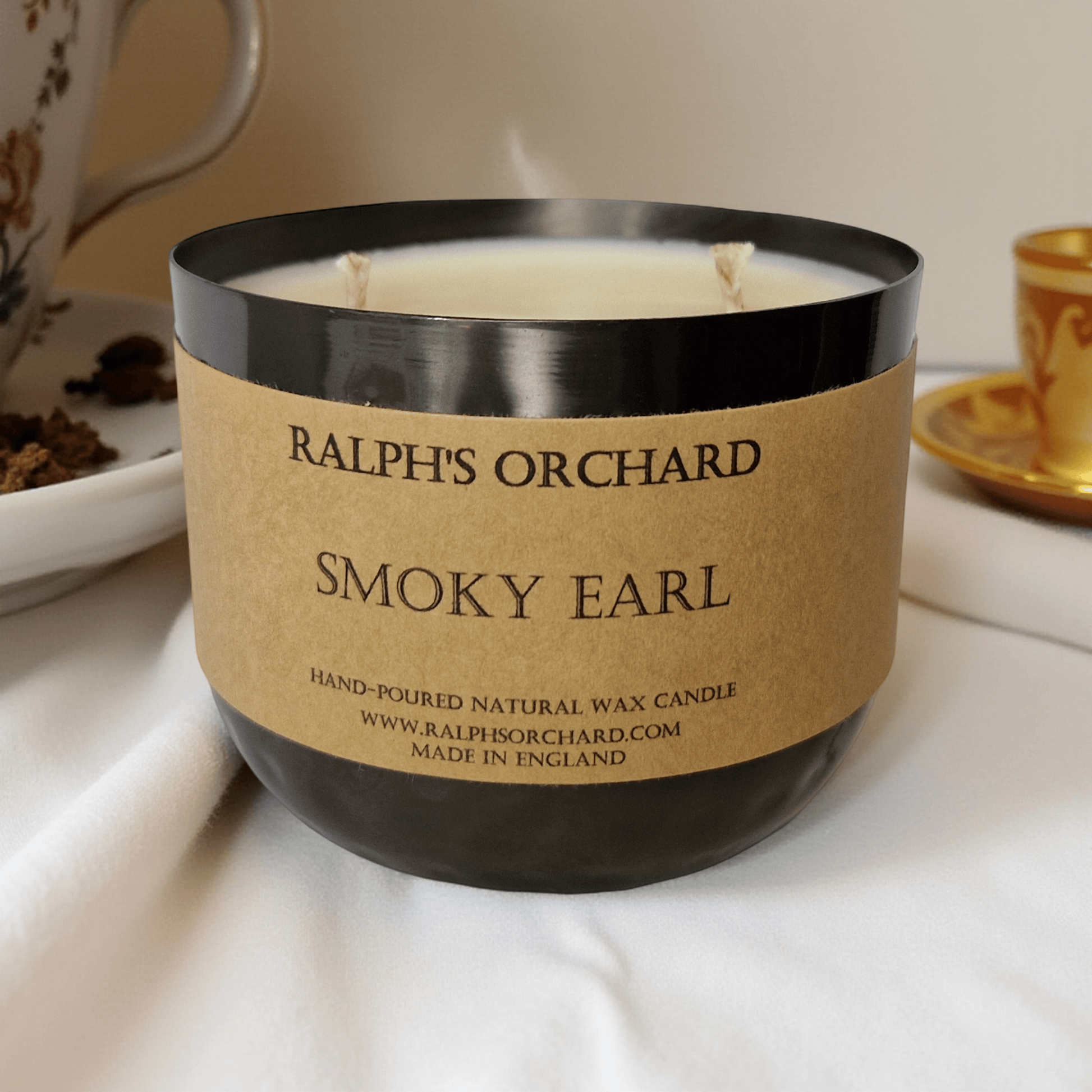 2-Wick Dimpled Black Candles-11