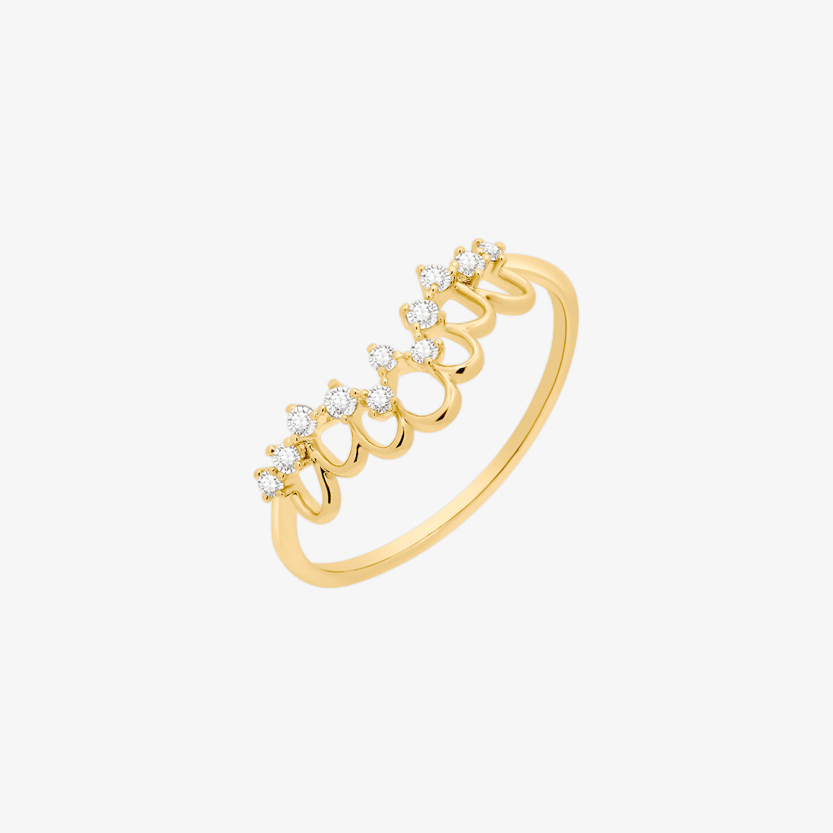 Cubic circle queen ring-0